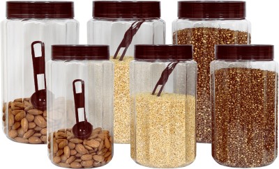 KUBER INDUSTRIES Plastic Grocery Container  - 800 ml(Pack of 6, Brown)