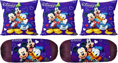KUBER INDUSTRIES Cartoon Cushions & Bolsters Cover(Pack of 5, 80 cm*41 cm, Blue)