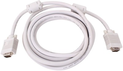 Security Store VGA Cable 15 m Cable 15 Pin Male to Male VGA- White - 15 Meter VGA(Compatible with computer, laptop, projector, LED , LCD, White)