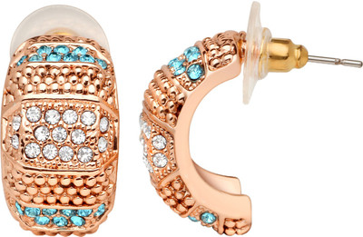 mahi Half Bali Style Earrings Crystal Alloy Stud Earring