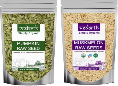 Vedarth Organic Combo of Pumpkin Seed and Nigella Seed (100 Gram Each Pack) Pumpkin Seeds, Black Cumin Seeds(200 g, Pack of 2)