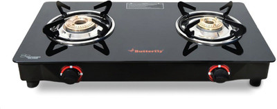 Butterfly Duo Glass Manual Gas Stove(2 Burners)