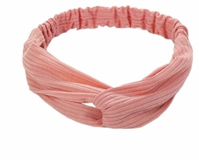 Gugzy Hair Accessories Solid Fabric Knot Stretchable Hairband Headband for Girls and Women I Knot Headband I Girl Headband I Pink Headband I Hair Accessroies set I Girls Headband Hair Band Hair Accessory Set(Pink)