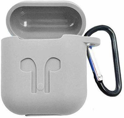 J Front & Back Case for Compatible With Airpods 1/2 Gen Tpu Shock Proof Airpods Cover Earbuds Not Included(Grey, Flexible, Silicon, Pack of: 1)