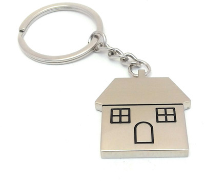 Key Era House or Home Matt Silver Key Chain