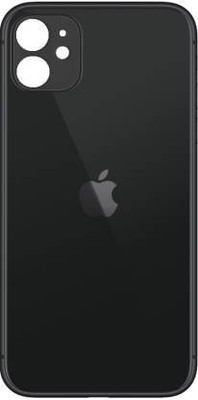Purplesavvy Apple iPhone 11 ( GLASS ) Back Panel(Black)
