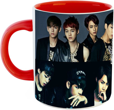 ARTBUG BTS Bangtan Sonyeondan Printed Ceramic Coffee - 4328 Ceramic Coffee Mug(350 ml)