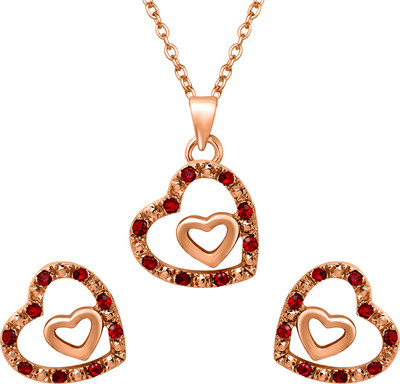 mahi Alloy Red Jewellery Set(Pack of 1)