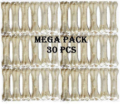 Cavalry Raw Hide Pressed Bones 3 inch 30 Pc Pack Beef Dog Chew(0.9 kg, Pack of 1)