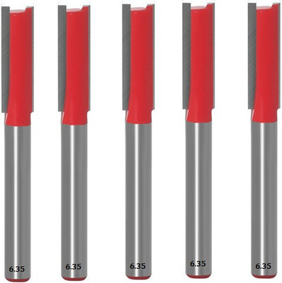 ALPHABET 6.35 MM SHANK TS-11 ( CUT SIZE 8 X 20 MM) STRAIGHT ROUTER BIT Rotary Bit Set(5 Bits)