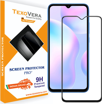 TexoVera Tempered Glass Guard for Xiaomi Redmi 9A Screen Guard with installation Kit(Pack of 1)