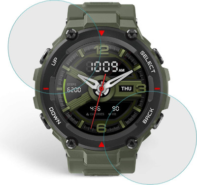 FCS Screen Guard for Edge To Edge Full Screen Coverage Flexible Watch Screen Protector for Huami Amazfit T-Rex(Pack of 2)
