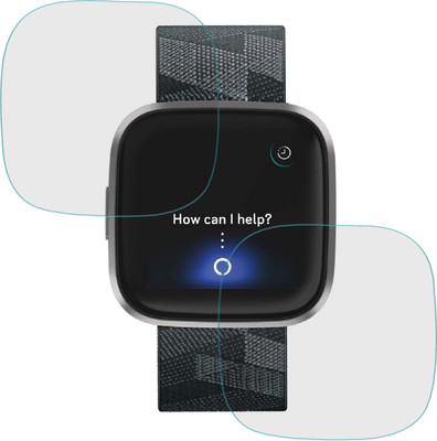 FCS Screen Guard for Edge To Edge Full Screen Coverage Flexible Watch Screen Protector for Fitbit Versa 2(Pack of 2)