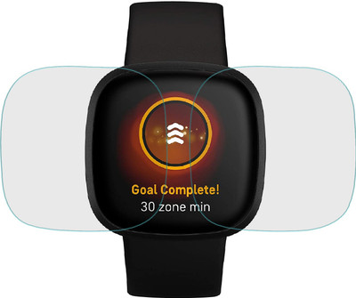 FCS Screen Guard for Edge To Edge Full Screen Coverage Flexible Watch Screen Protector for Fitbit Versa 3(Pack of 2)