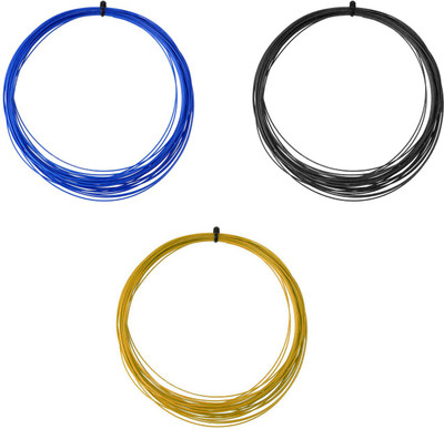 RoyalT Badminton Racket String (Wire) Pack of 3 Pair Multi Color 0.69 Badminton String - 10 m(Multicolor)