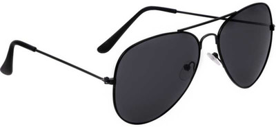 Dcmr Aviator Sunglasses(For Men & Women, Black)