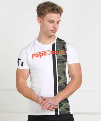 Pepe Jeans Printed Men Round Neck White T-Shirt