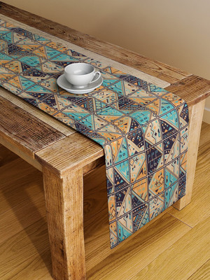 Alina decor Yellow 147 cm Table Runner(Polyester)