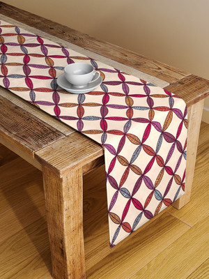 Alina decor Multicolor 147 cm Table Runner(Polyester)