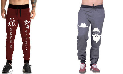 WellFitLook Printed Men Multicolor Track Pants