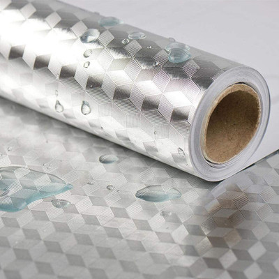 Vpllex Foils Decorative Silver Wallpaper(L x W: 200 cm x 60 cm)