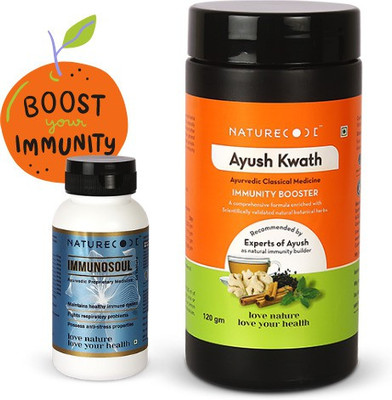 Nature Code Immunity Booster Ayush Kwath + Immunosul(Pack of 2, 60 Tablets, 120 g)