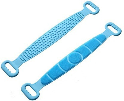 HUKBO Silicone Back Scrubber Belt Soft Body Massage Cleaning Exfoliating Bath Brush