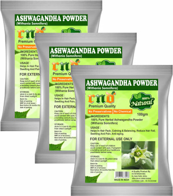RND Ashwagandha Powder 100 grams (Withania somnifera) Powder - Pack of 3 Powder(3 x 100 g)