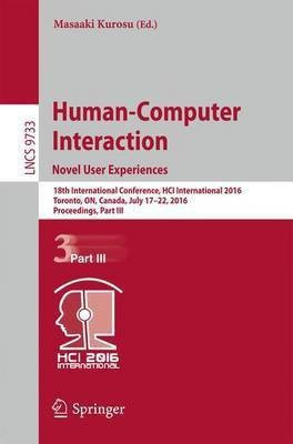 Human-Computer Interaction. Novel User Experiences(English, Paperback, unknown)