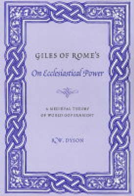 Giles of Rome's On Ecclesiastical Power(English, Paperback, unknown)