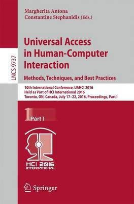 Universal Access in Human-Computer Interaction. Methods, Techniques, and Best Practices(English, Paperback, unknown)