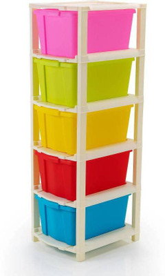 Khunt Enterprise Plastic Free Standing Chest of Drawers (Finish Color - multi color) Plastic Free Standing Chest of Drawers(Finish Color - MULTICOLOR, DIY(Do-It-Yourself))