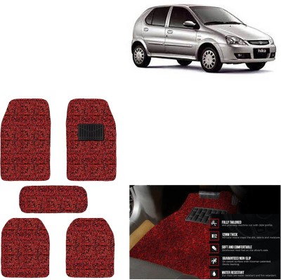 aksmit PVC Standard Mat For  Tata Indigo(Red, Black)