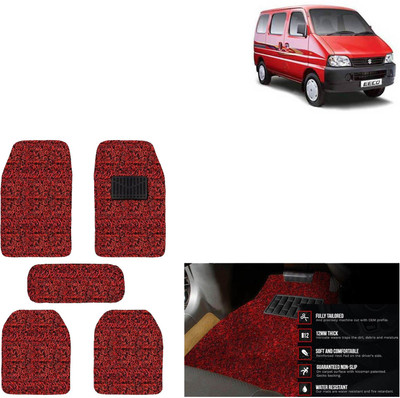 aksmit PVC Standard Mat For  Maruti Suzuki Eeco(Red, Black)
