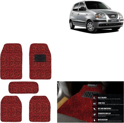 aksmit PVC Standard Mat For  Hyundai Santro(Red, Black)