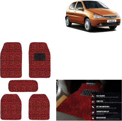 aksmit PVC Standard Mat For  Tata Indica(Red, Black)