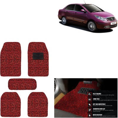 aksmit PVC Standard Mat For  Tata Manza(Red, Black)