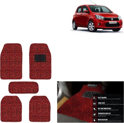 aksmit PVC Standard Mat For  Maruti Suzuki Celerio(Red, Black)