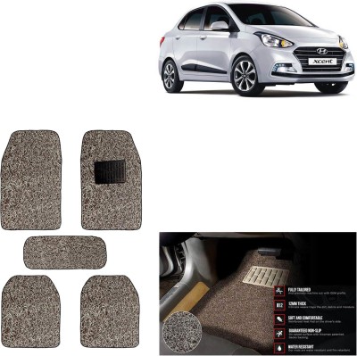 aksmit PVC Standard Mat For  Hyundai Xcent(Beige, Brown)