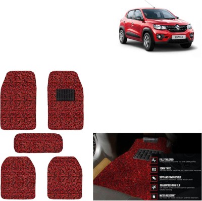 aksmit PVC Standard Mat For  Renault Kwid(Red, Black)