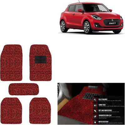 aksmit PVC Standard Mat For  Maruti Suzuki Swift(Red, Black)