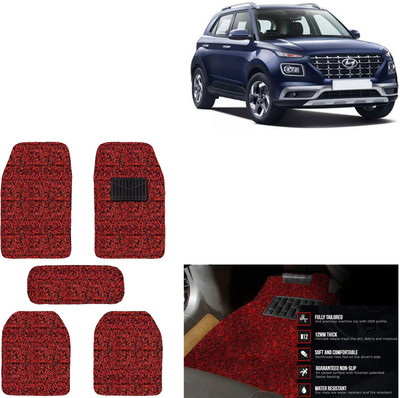 aksmit PVC Standard Mat For  Hyundai Venue(Red, Black)