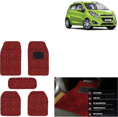 aksmit PVC Standard Mat For  Chevrolet Beat(Red)