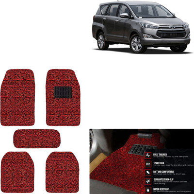 aksmit PVC Standard Mat For  Toyota Innova Crysta(Red, Black)