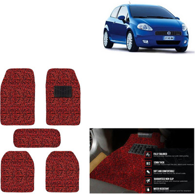 aksmit PVC Standard Mat For  Fiat Universal For Car(Red)