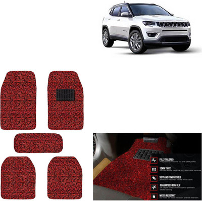 aksmit PVC Standard Mat For  Jeep Compass(Red, Black)