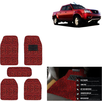 aksmit PVC Standard Mat For  Tata Xenon XT(Red, Black)