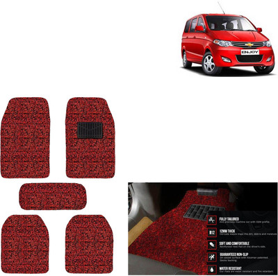 aksmit PVC Standard Mat For  Chevrolet Enjoy(Red, Black)