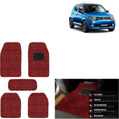 aksmit PVC Standard Mat For  Maruti Suzuki Ignis(Red, Black)