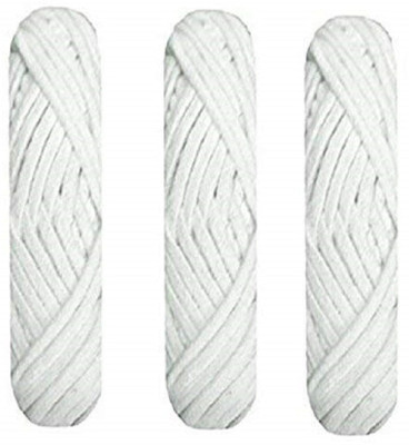 M Fabrics White Thread(25 m Pack of3)